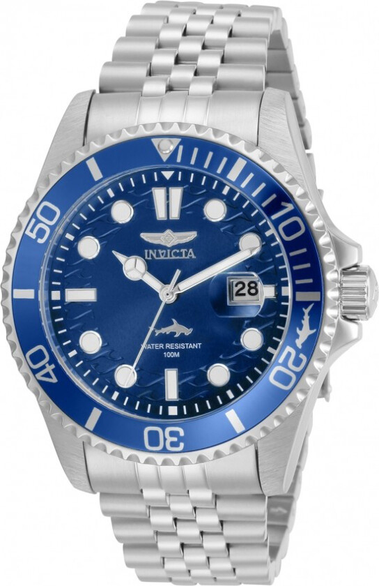 Herreklokke 30610 Blå/Stål Ø43 mm