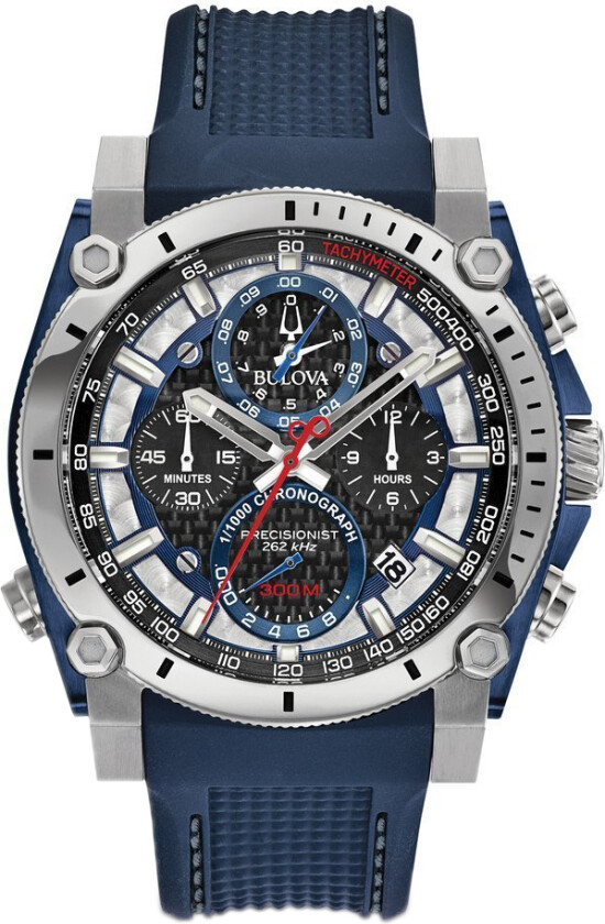 Herreklokke 98B315 Precisionist Sort/Gummi Ø46.5 mm