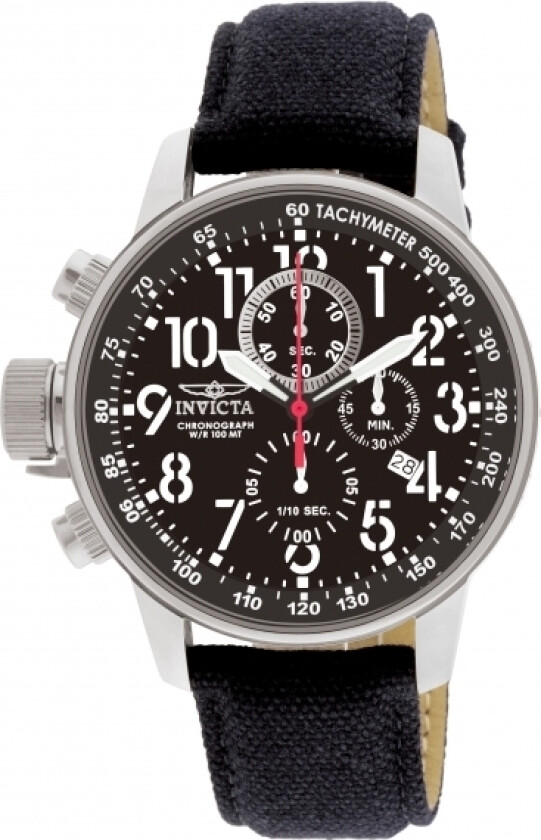 Herreklokke 1512 Force Lefty Sort/Tekstil Ø46 mm