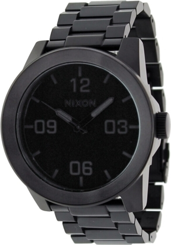 Herreklokke A346001-00 The Corporal SS Sort/Stål Ø48 mm