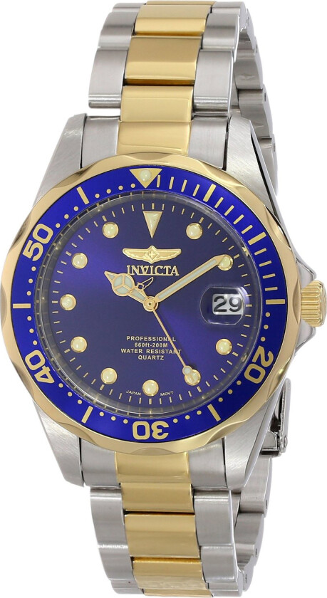 Herreklokke 17050 Pro Diver Blå/Gulltonet stål Ø38 mm