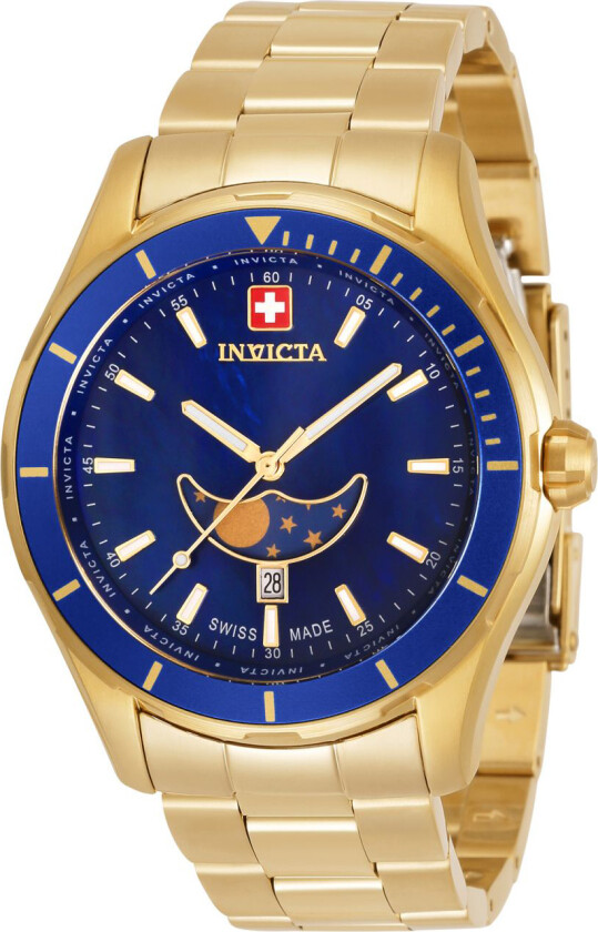 Herreklokke 33465 Pro Diver Blå/Gulltonet stål Ø44 mm