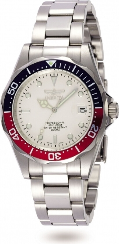 Herreklokke 8933 Pro Diver Hvit/Stål Ø39 mm