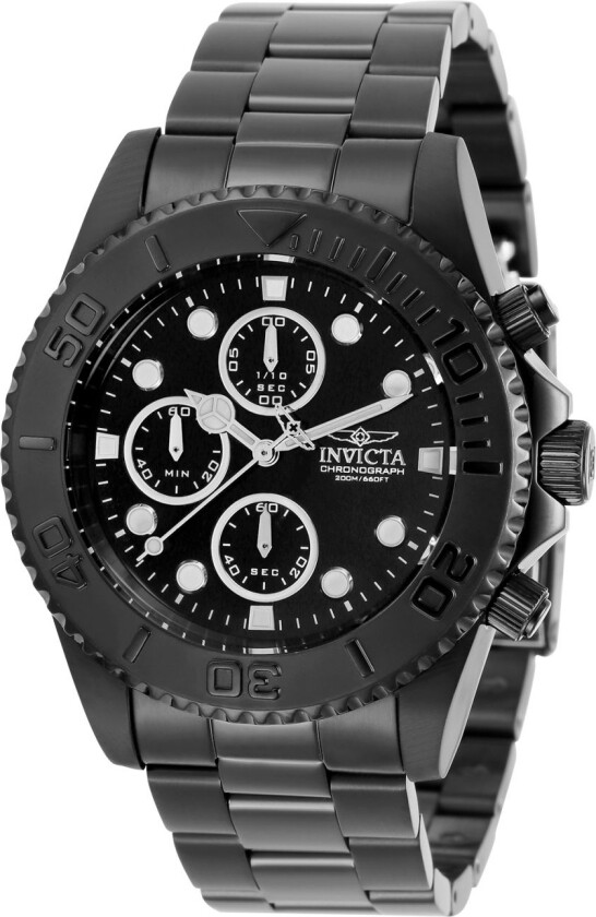 Herreklokke 33050 Pro Diver Sort/Stål Ø43.5 mm