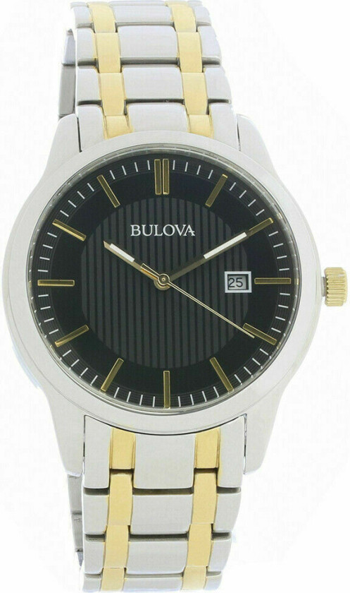 Herreklokke 98B237 Sort/Gulltonet stål Ø40 mm