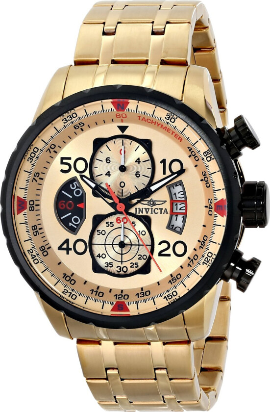 Herreklokke 17205 Aviator Champagnefarget/Gulltonet stål