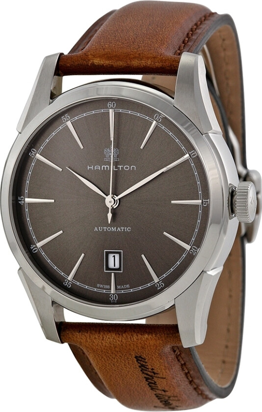 Herreklokke H42415591 American Classic Timeless Grå/Lær