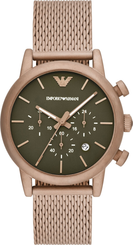 Herreklokke AR11428 Luigi Grønn/Stål Ø41 mm