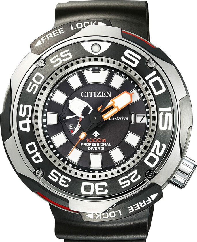 Herreklokke BN7020-09E Professional Diver Sort/Gummi Ø52 mm