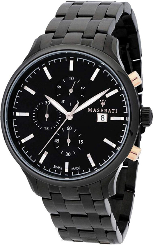 Herreklokke R8873626001 Attrazione Sort/Stål Ø43 mm