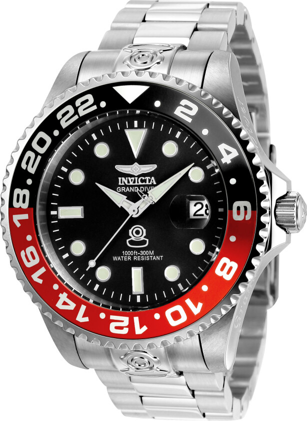Herreklokke 21867 Pro Diver Sort/Stål Ø47 mm