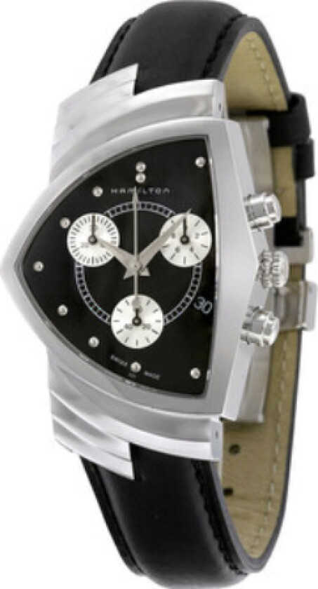 Herreklokke H24412732 American Classic Ventura Sort/Lær