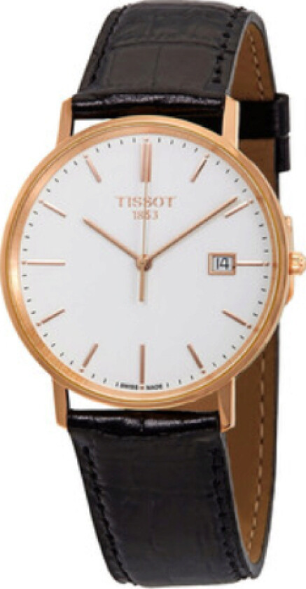 Herreklokke T922.410.76.011.00 Goldrun Hvit/Lær Ø38 mm