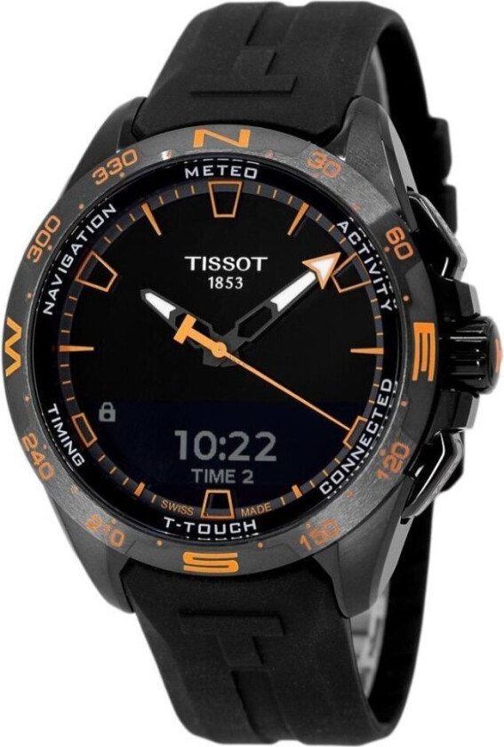 Herreklokke T121.420.47.051.04 T-Touch Sort/Gummi Ø47.5 mm