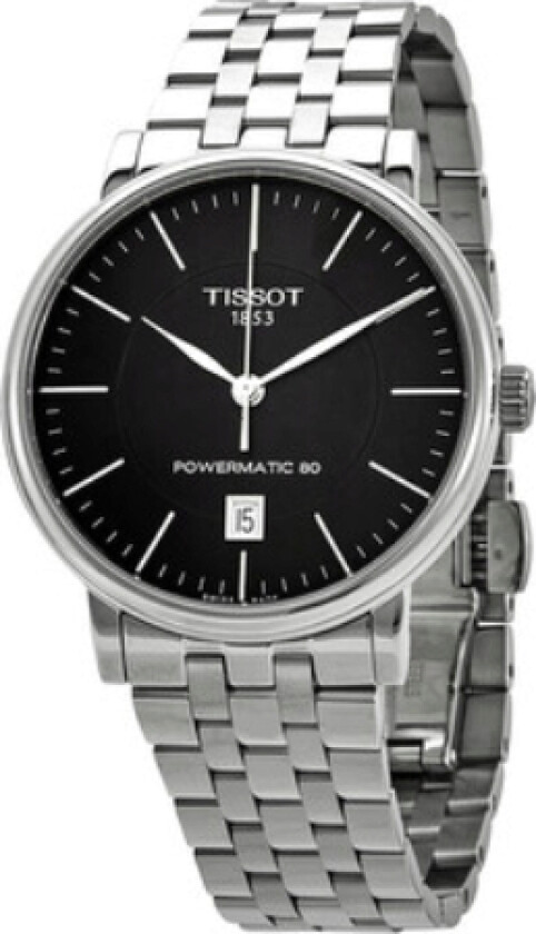 Herreklokke T122.407.11.051.00 Carson Sort/Stål Ø40 mm
