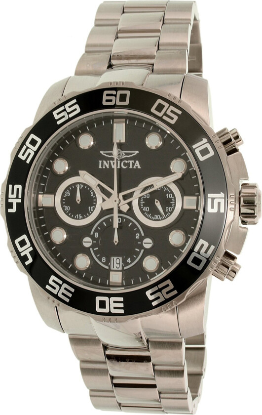 Herreklokke 22226 Pro Diver Sort/Stål Ø50 mm