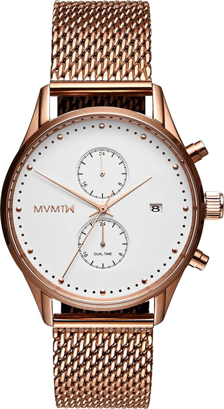 Herreklokke D-MV01-RGM Voyager Hvit/Rose-gulltonet stål Ø42 mm