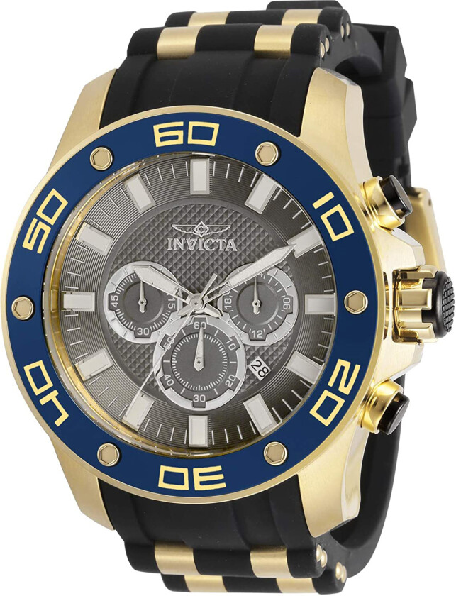 Herreklokke 30779 Pro Diver Grå/Gulltonet stål Ø50 mm