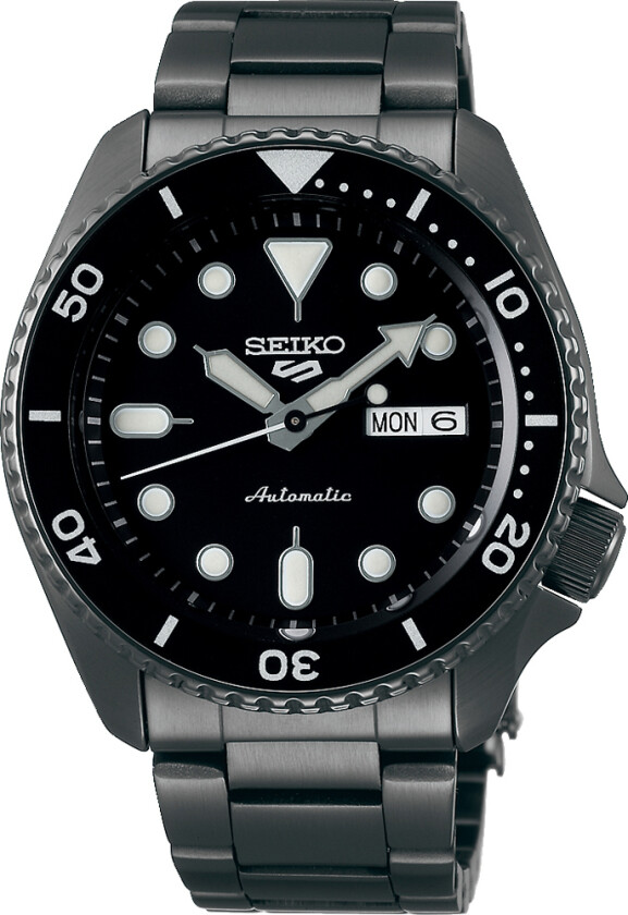 5 Sports Herreklokke SRPD65K1 Sort/Stål Ø43 mm