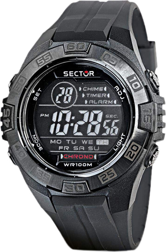 Herreklokke R3251372215 Street LCD/Gummi Ø44 mm