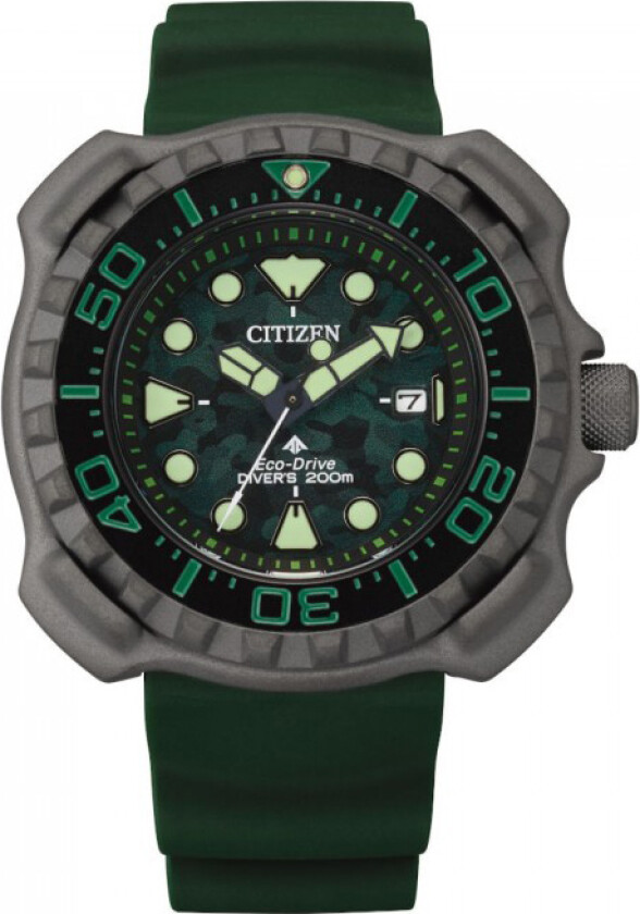 Herreklokke BN0228-06W Promaster Grønn/Gummi Ø46.5 mm