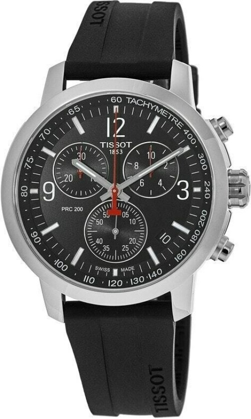 Herreklokke T114.417.17.057.00 Prc 200 Sort/Gummi Ø42 mm