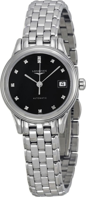 Dameklokke L4.274.4.57.6 Grande Classique Sort/Stål Ø26 mm