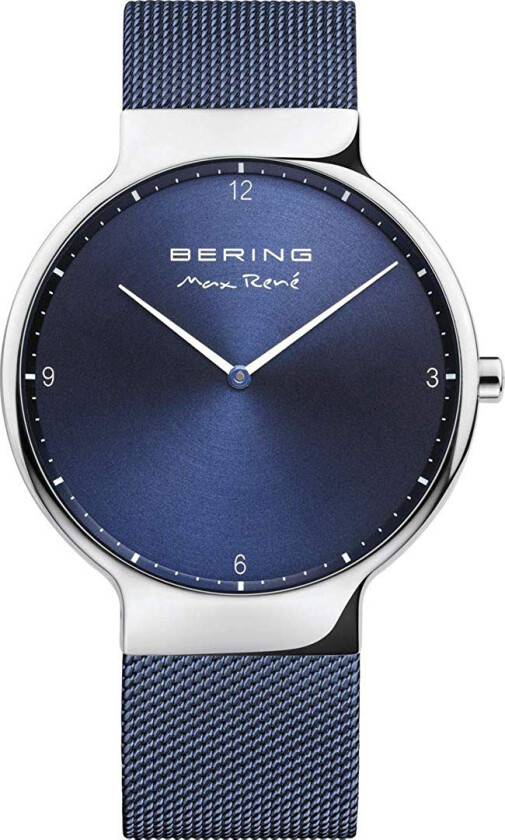 Herreklokke 15540-307 Max Rene Blå/Stål Ø40 mm