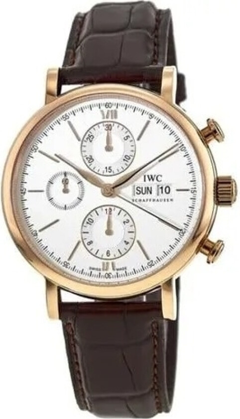 Herreklokke IW391025 Portofino Sølvfarget/Lær Ø42 mm