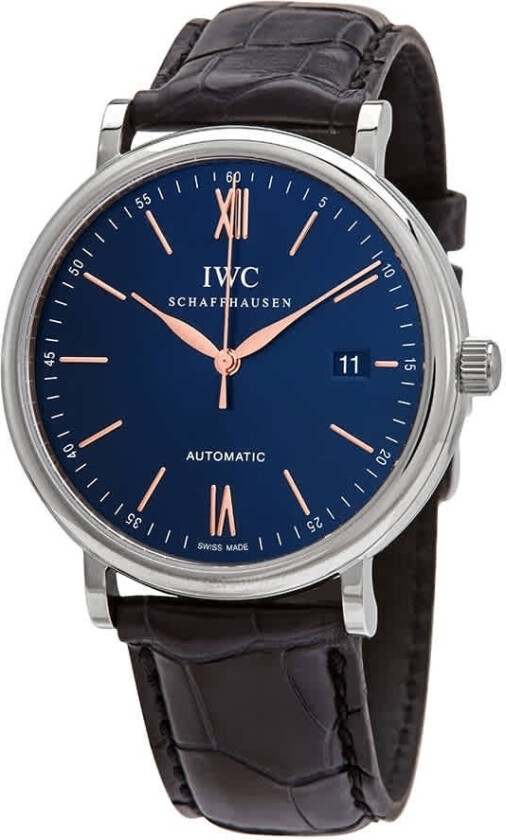 Herreklokke IW356523 Portofino Blå/Lær Ø40 mm