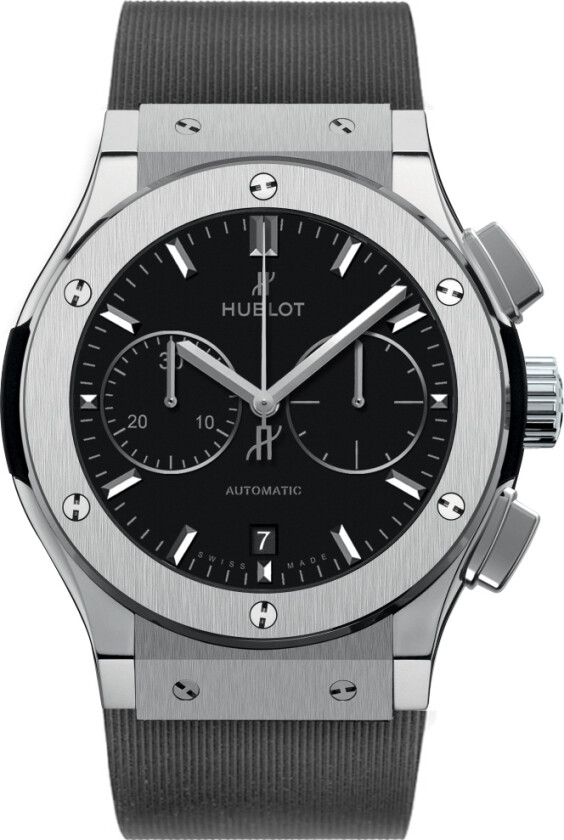 Herreklokke 521.NX.1171.RX Classic Fusion Sort/Gummi Ø45 mm