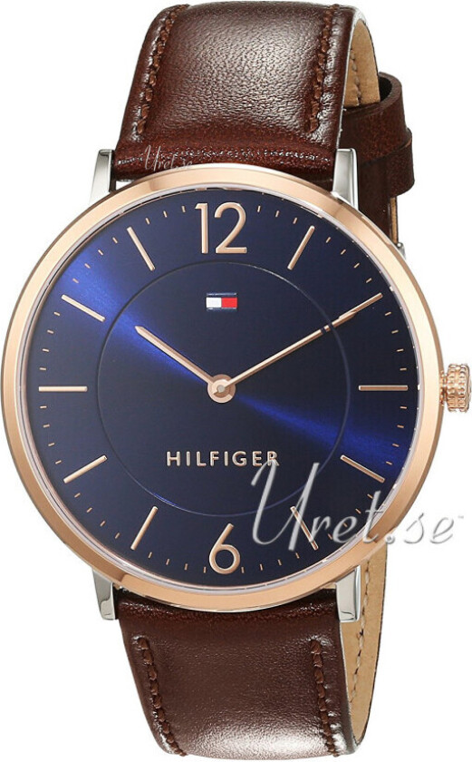 Herreklokke 1710354 Ultra Slim Blå/Lær Ø40 mm