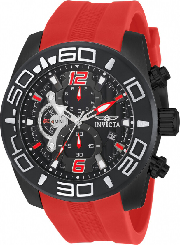 Herreklokke 22810 Pro Diver Sort/Gummi Ø50 mm