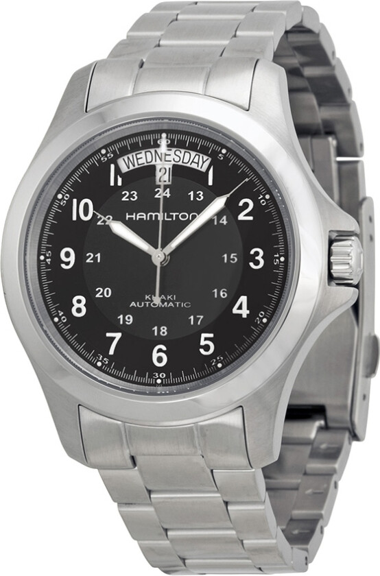 Herreklokke H64455133 Khaki King Sort/Stål Ø40 mm