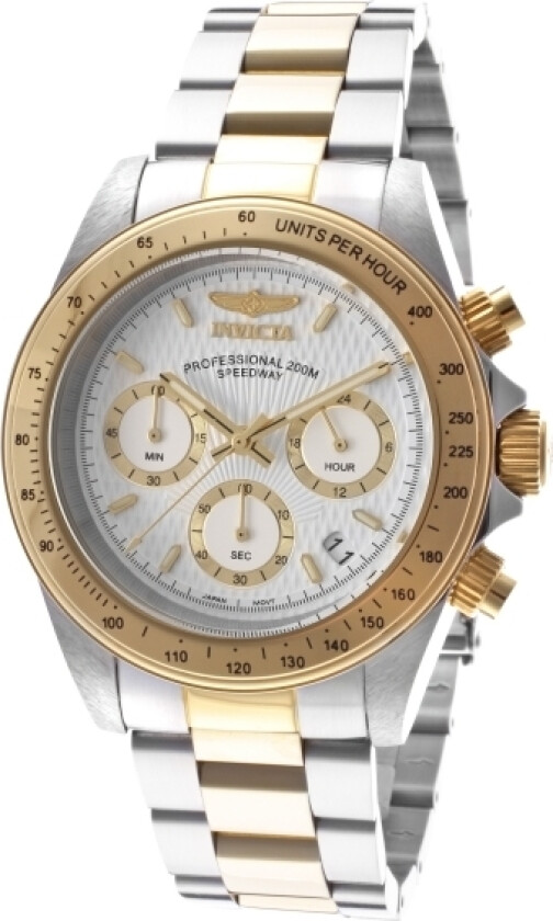 Herreklokke 9212 Speedway Hvit/Stål Ø40 mm