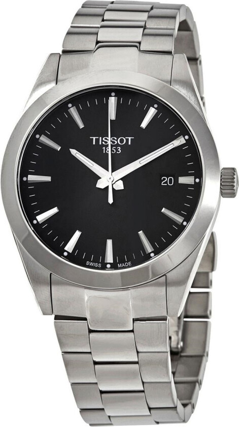 Herreklokke T127.410.11.051.00 T-Classic Sort/Stål Ø40 mm