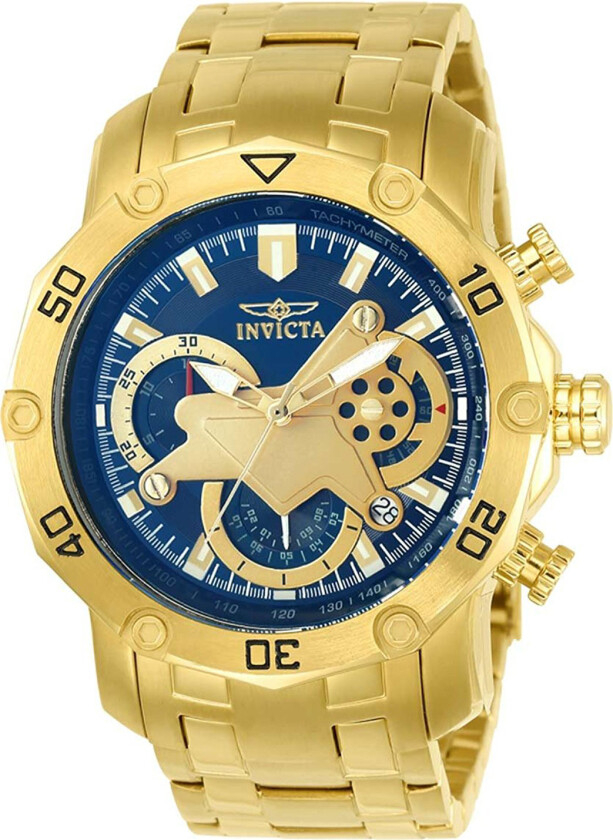 Herreklokke 22765 Pro Diver Blå/Gulltonet stål Ø50 mm