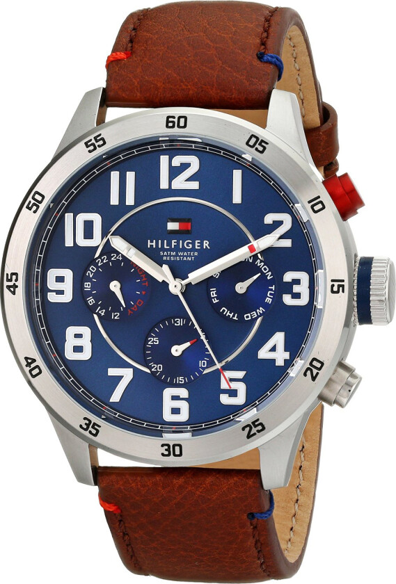 Herreklokke 1791066 Trent Blå/Lær Ø46 mm