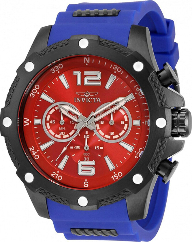 Herreklokke 34020 I-Force Rød/Stål Ø50 mm
