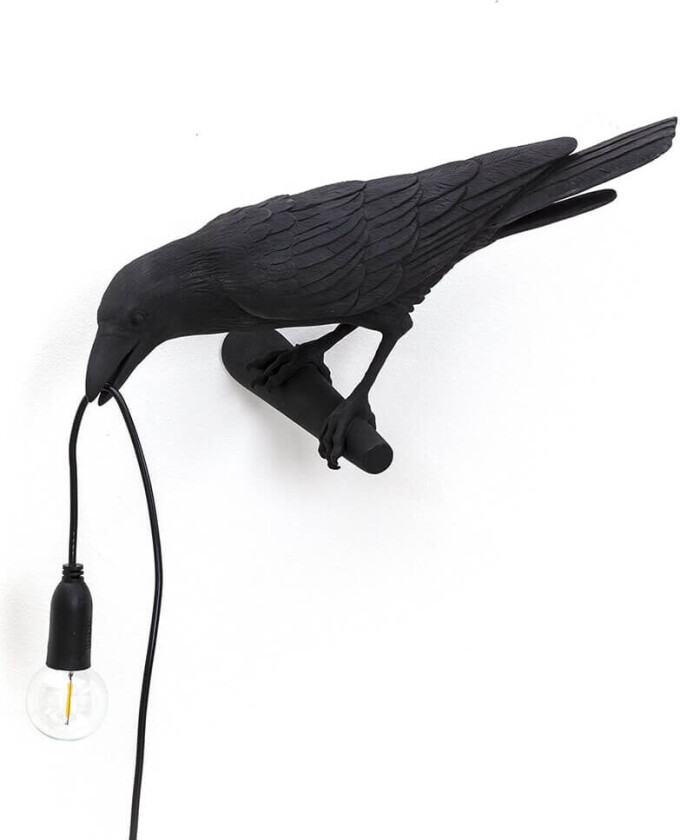 Bird Lamp Looking Left Black