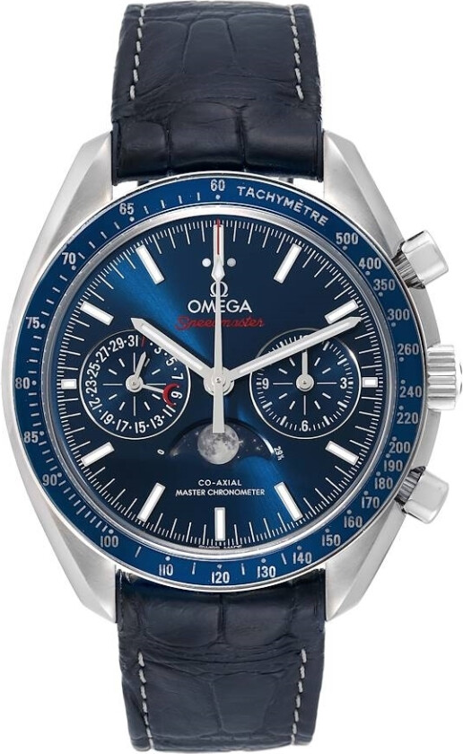 Herreklokke 304.33.44.52.03.001 Speedmaster Moonwatch Blå/Lær