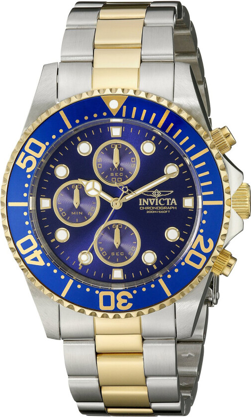 Herreklokke 1773 Pro Diver Blå/Gulltonet stål Ø43 mm
