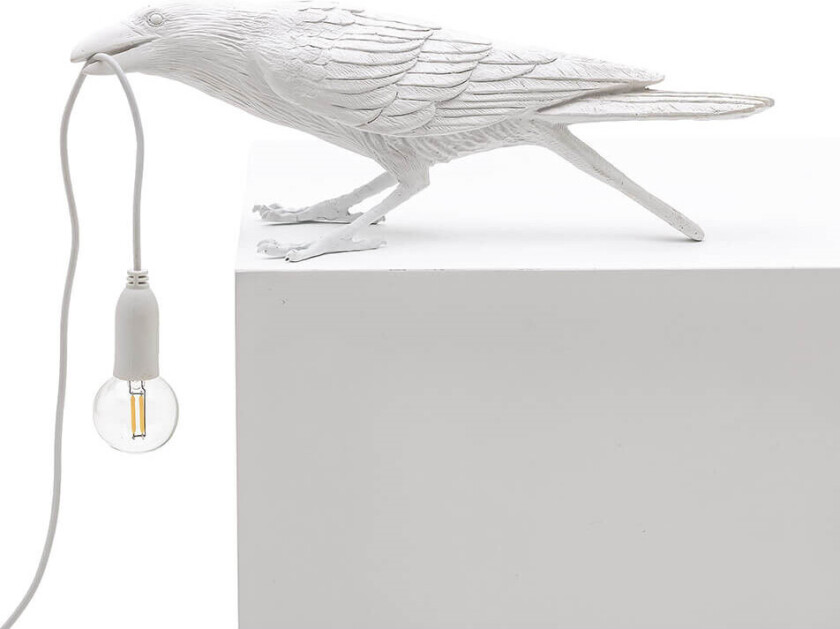 - Bird Lamp Playing Bordlampe Hvit