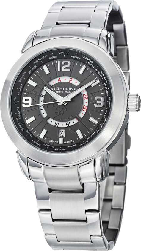 Herreklokke 654.02 Grå/Stål Ø42 mm