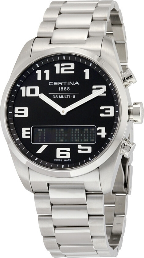Herreklokke C020.419.11.052.01 DS Multi Sort/Stål Ø42 mm