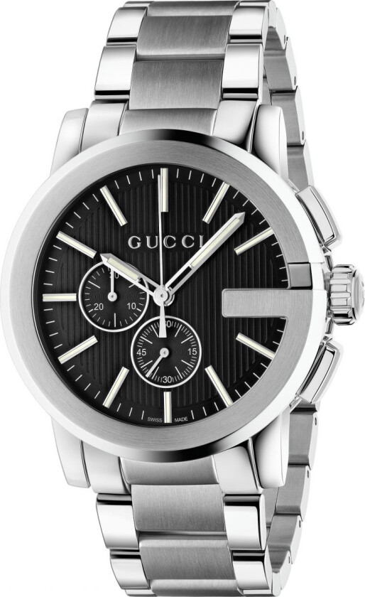 Herreklokke YA101204 G Chrono Sort/Stål Ø44 mm