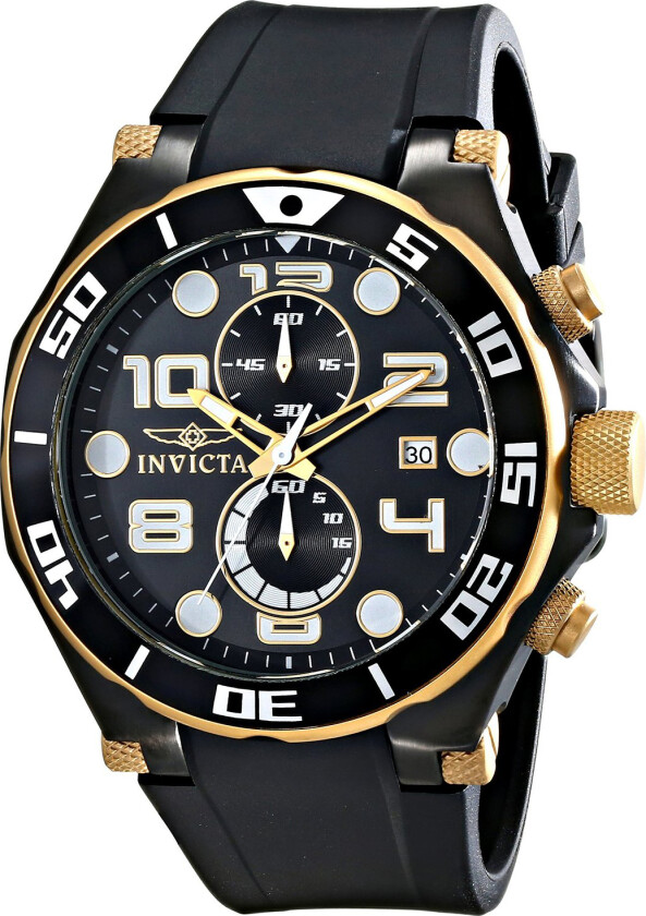 Herreklokke 15396 Pro Diver Sort/Gummi Ø50 mm