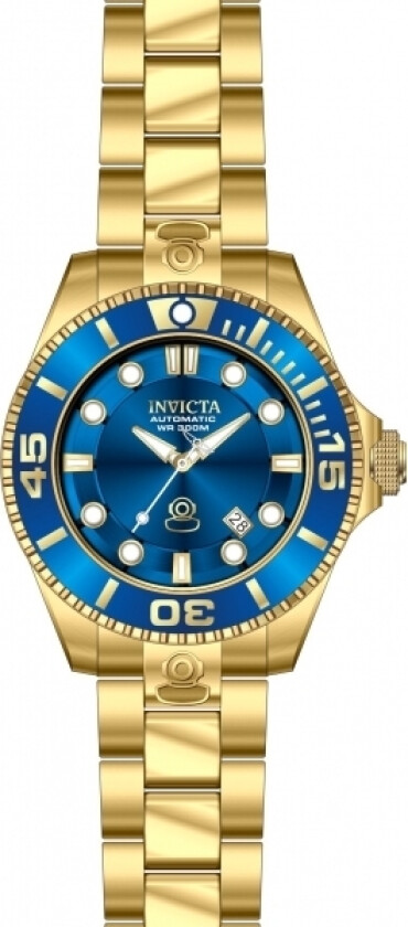 Herreklokke 19806 Pro Diver Blå/Gulltonet stål Ø47 mm