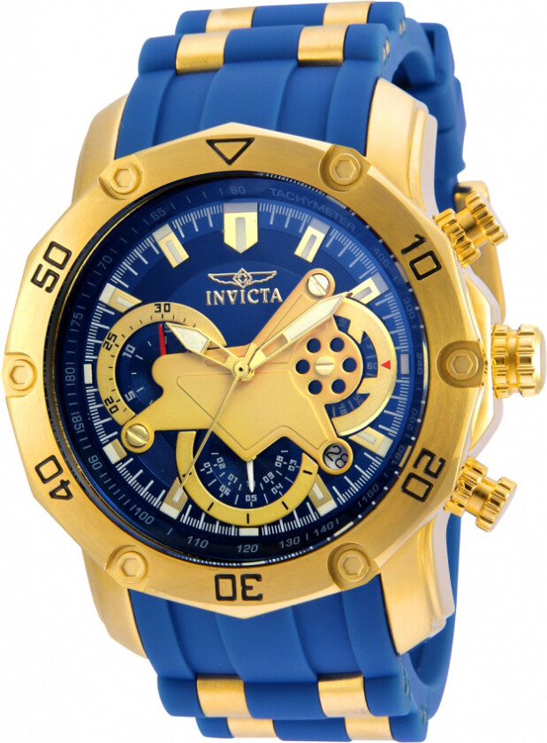 Herreklokke 22798 Pro Diver Blå/Gulltonet stål Ø50 mm