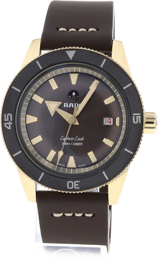 Herreklokke R32504306 Captain Cook Brun/Lær Ø42 mm